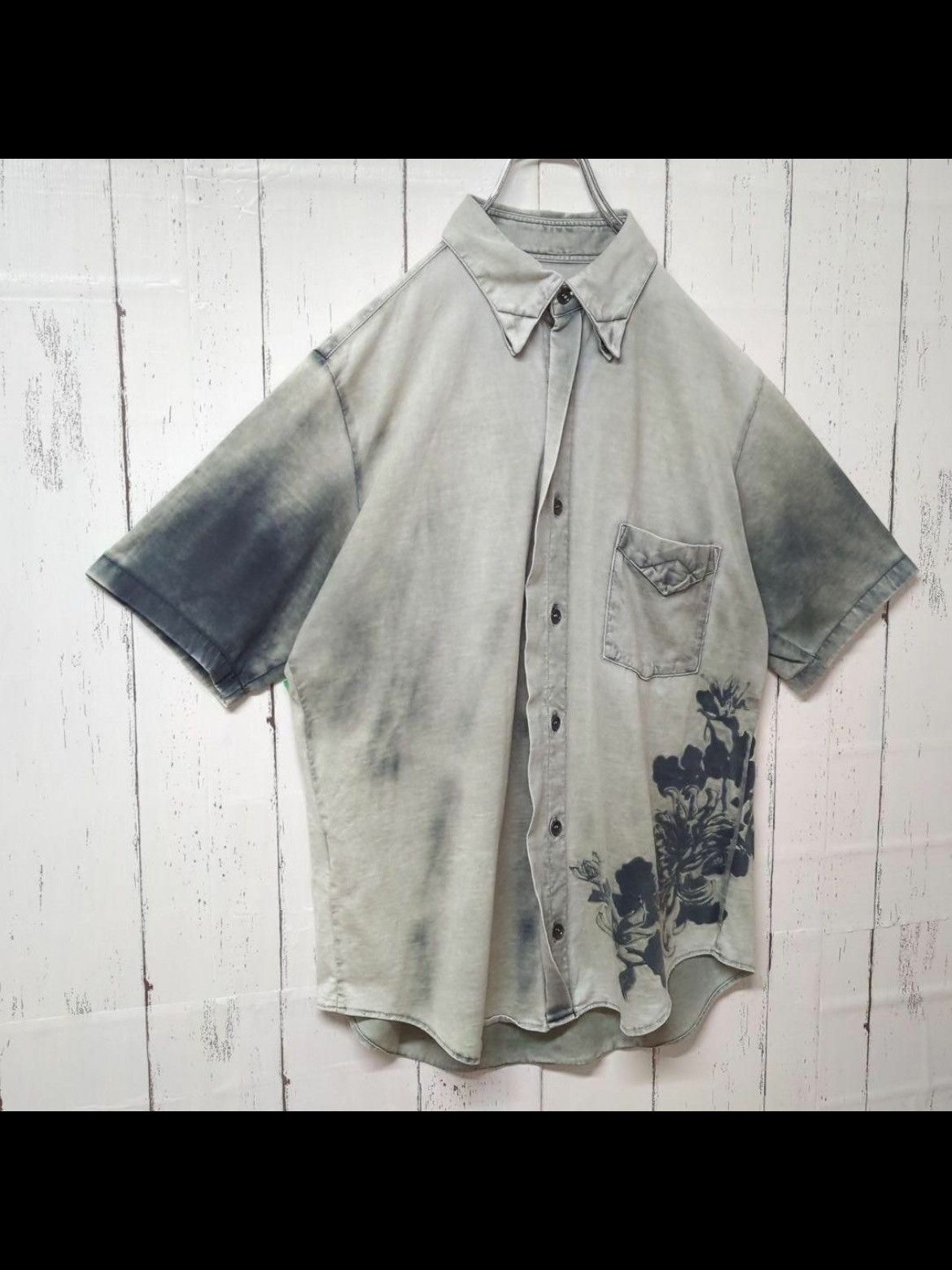 Yohji Yamamoto Ys 90s ink flower print shirt - DMC