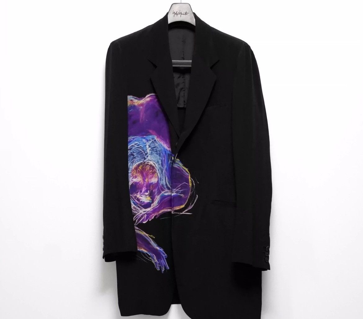 Yohjiyamamoto2019Ss HandPainted Silk Jacket - DMC