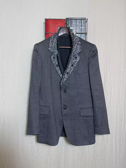 Yohji Yamamoto 11ss Baroque Chetti Floral Collar Blazer Jacket