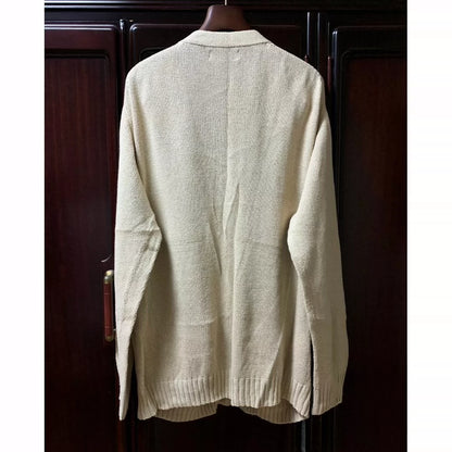 Yohji Yamamoto pour Homme12ss torn patchwork linen cardigan