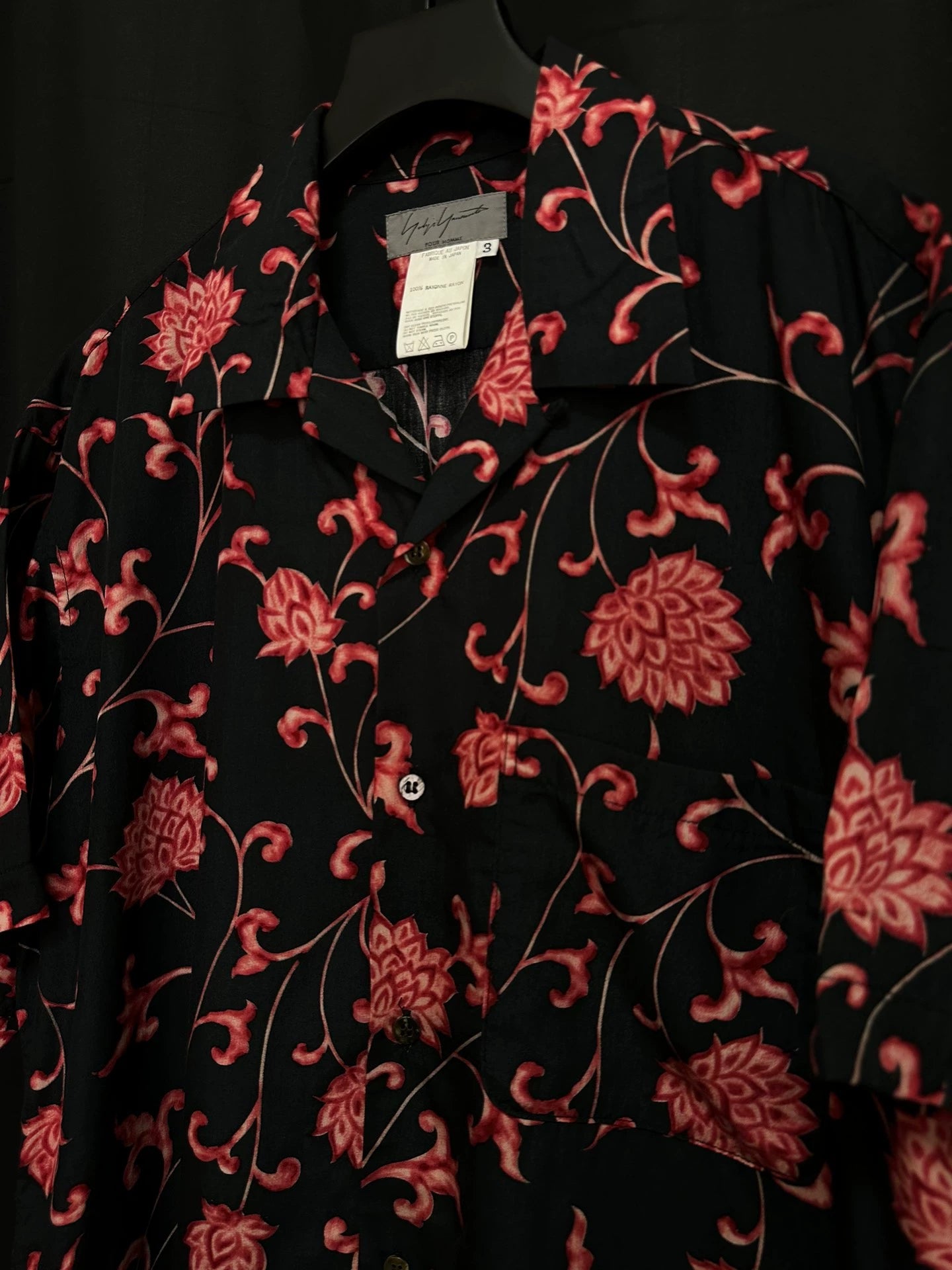 Yohji Yamamoto 01ss Kyoto dyed floral shirt