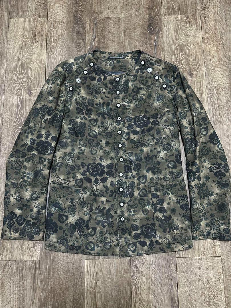 Yohji Yamamoto 15ss floral collarless jacket