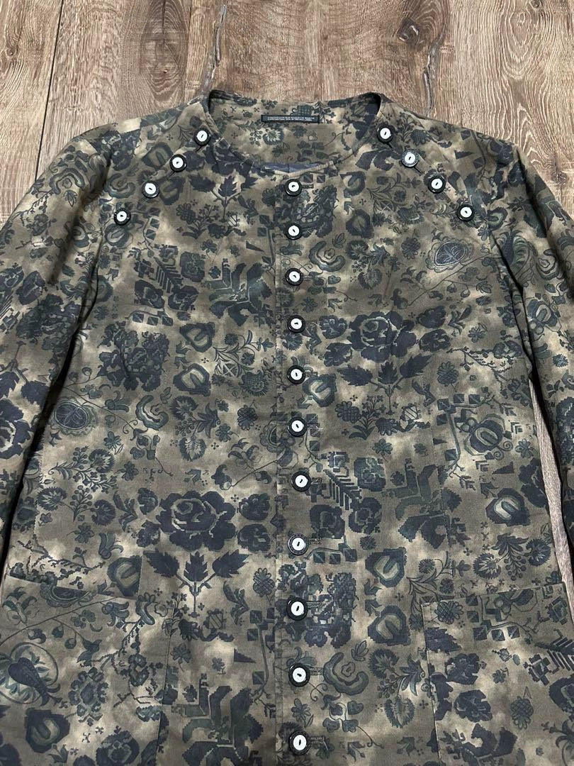 Yohji Yamamoto 15ss floral collarless jacket