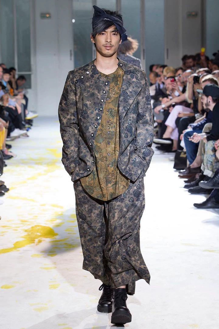 Yohji Yamamoto 15ss floral collarless jacket