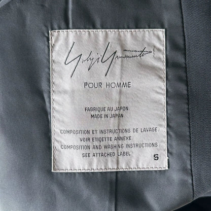 Yohji Yamamoto 99ss curved zipper suit jacket