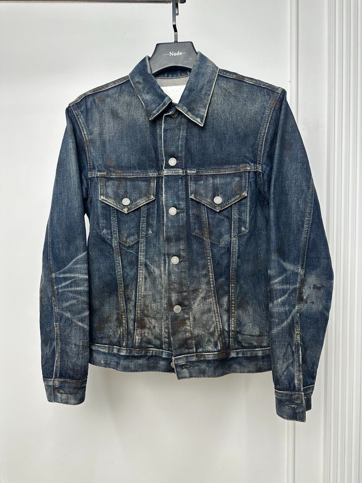 Yohji Yamamoto Ys for man mud washed denim jacket - DMC