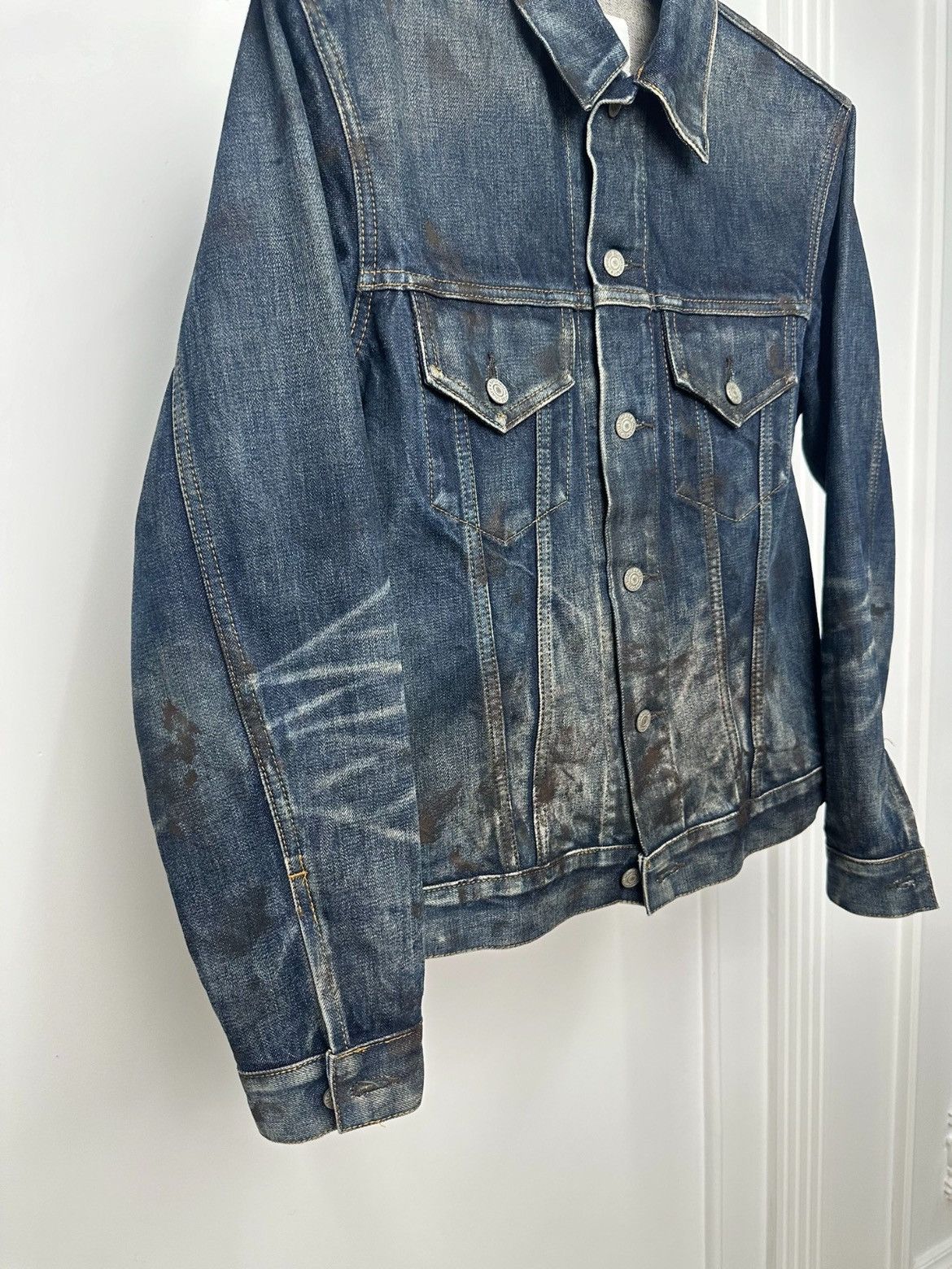 Yohji Yamamoto Ys for man mud washed denim jacket - DMC