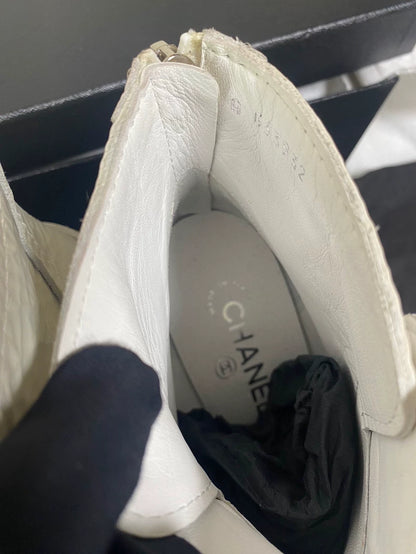 Chanel Pearl Chain High Heeled Boots