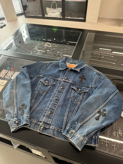 Chrome Hearts x Levi's Black Denim Jacket-yf