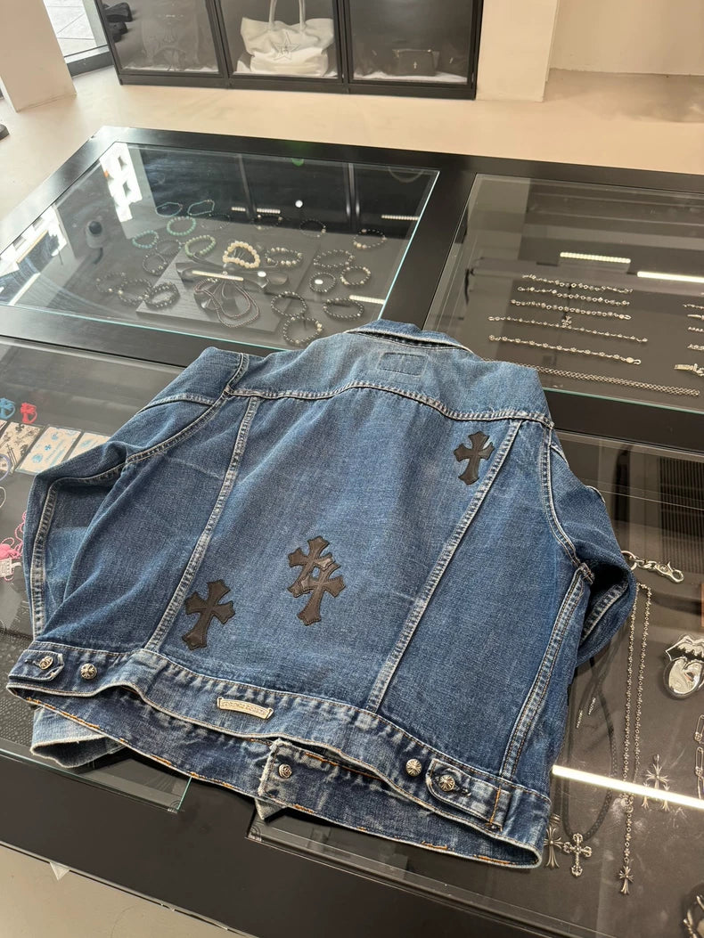 Chrome Hearts x Levi's Black Denim Jacket-yf