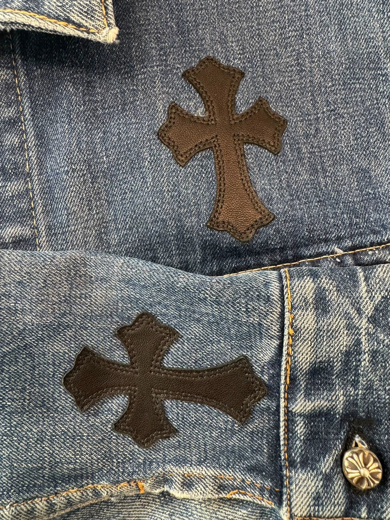 Chrome Hearts x Levi's Black Denim Jacket-yf