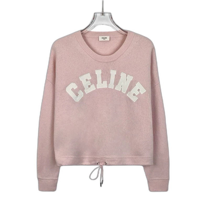 Celine Pink Logo Sweater