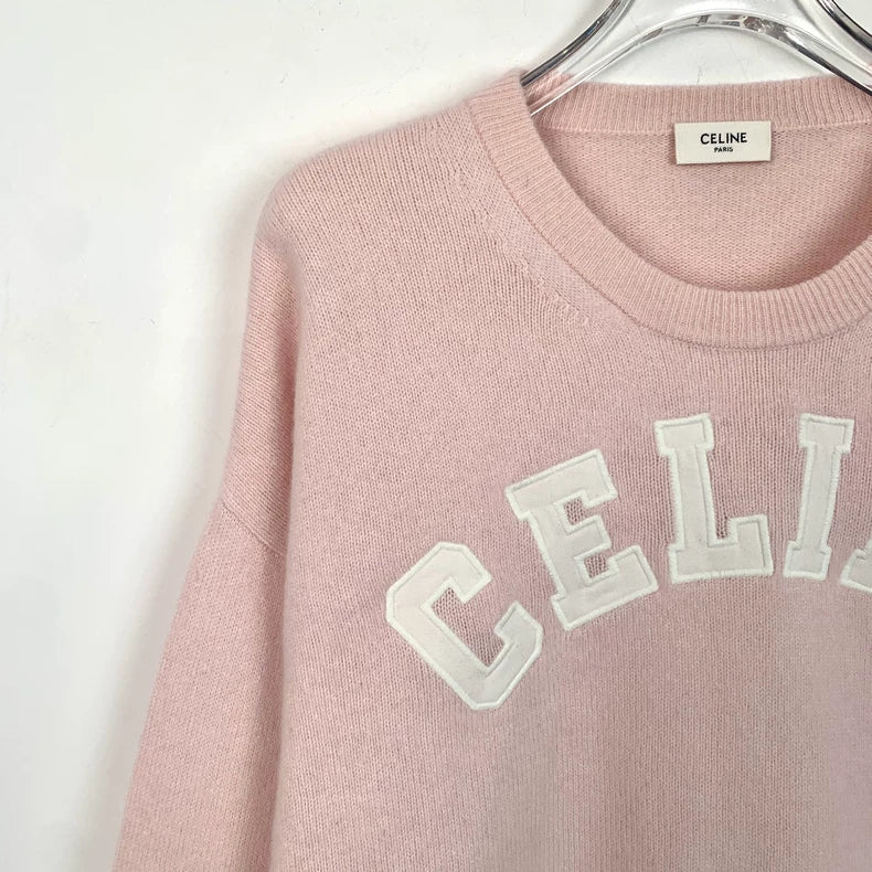 Celine Pink Logo Sweater