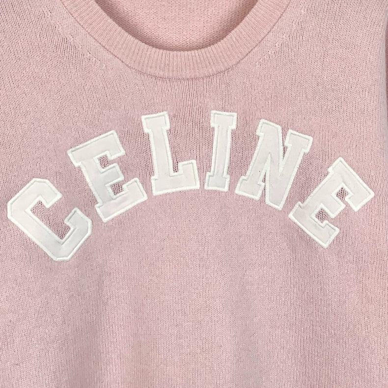 Celine Pink Logo Sweater