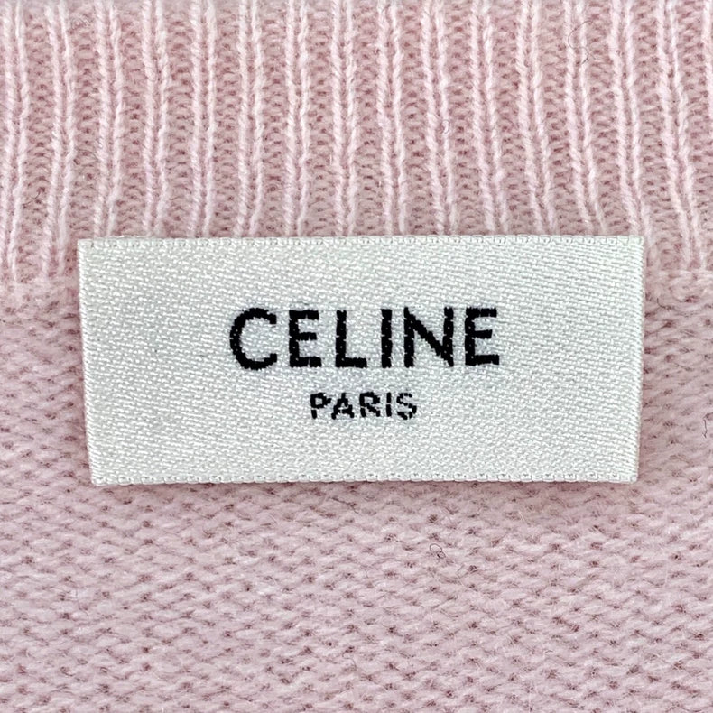 Celine Pink Logo Sweater