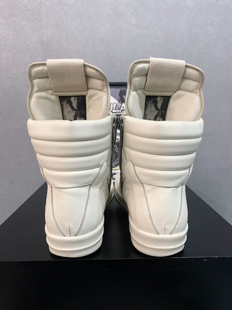 Rick Owens Geobasket Sneakers in Milk Color-yf