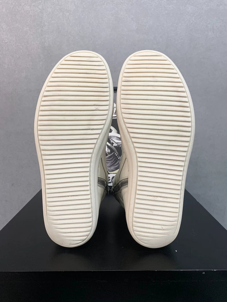 Rick Owens Geobasket Sneakers in Milk Color-yf