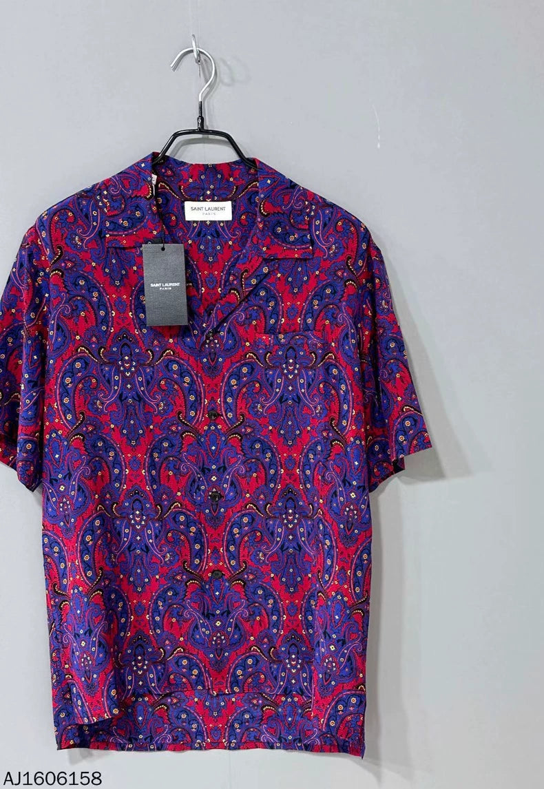 Silk Short Sleeve Shirt by Saint Laurent Paris