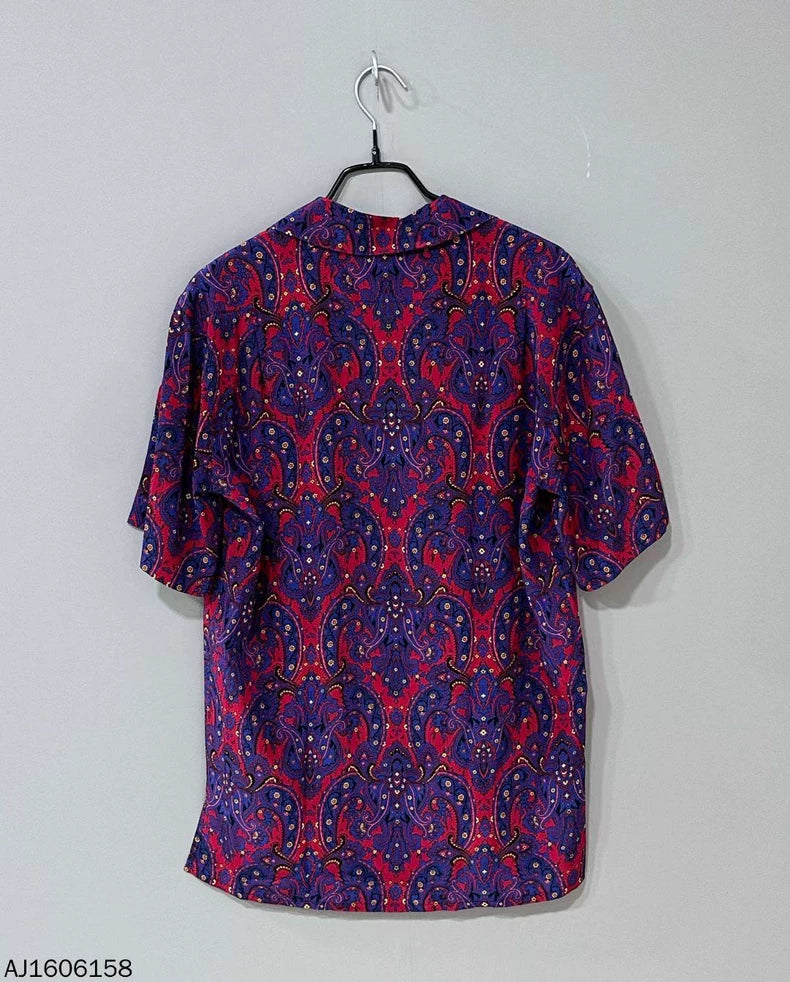 Silk Short Sleeve Shirt by Saint Laurent Paris