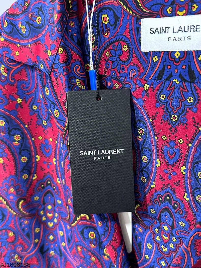 Silk Short Sleeve Shirt by Saint Laurent Paris