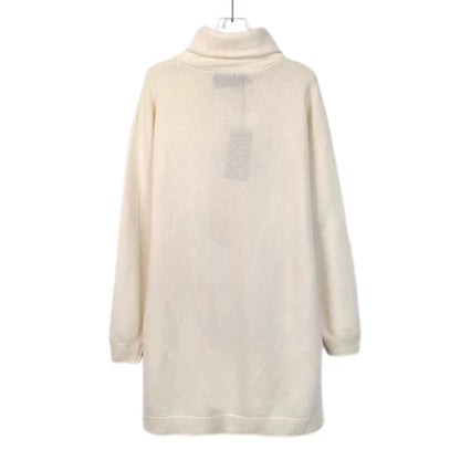 Gucci Beige Logo Embroidered Knit Sweater