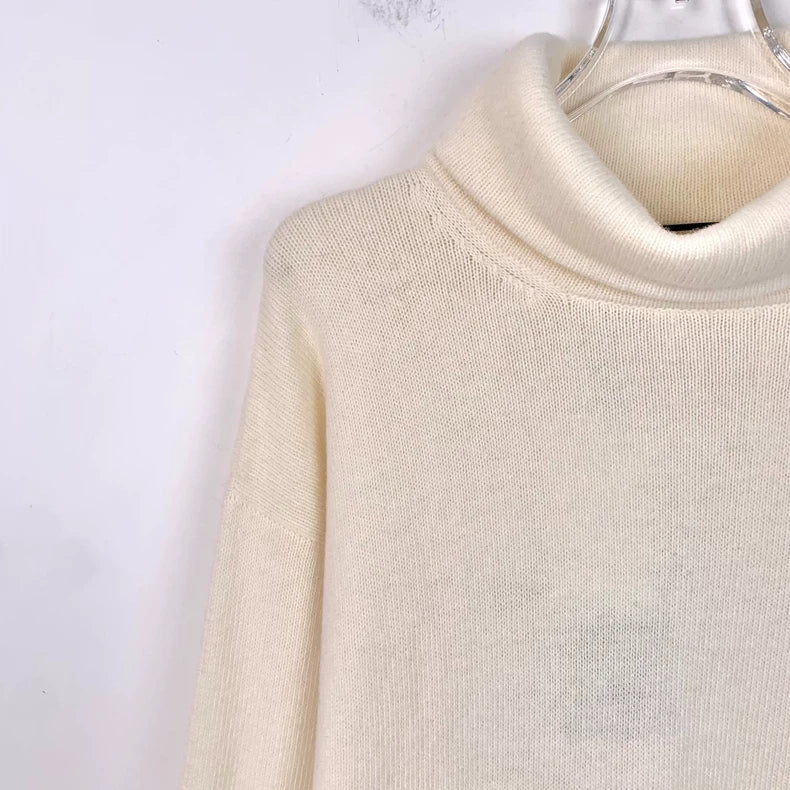 Gucci Beige Logo Embroidered Knit Sweater