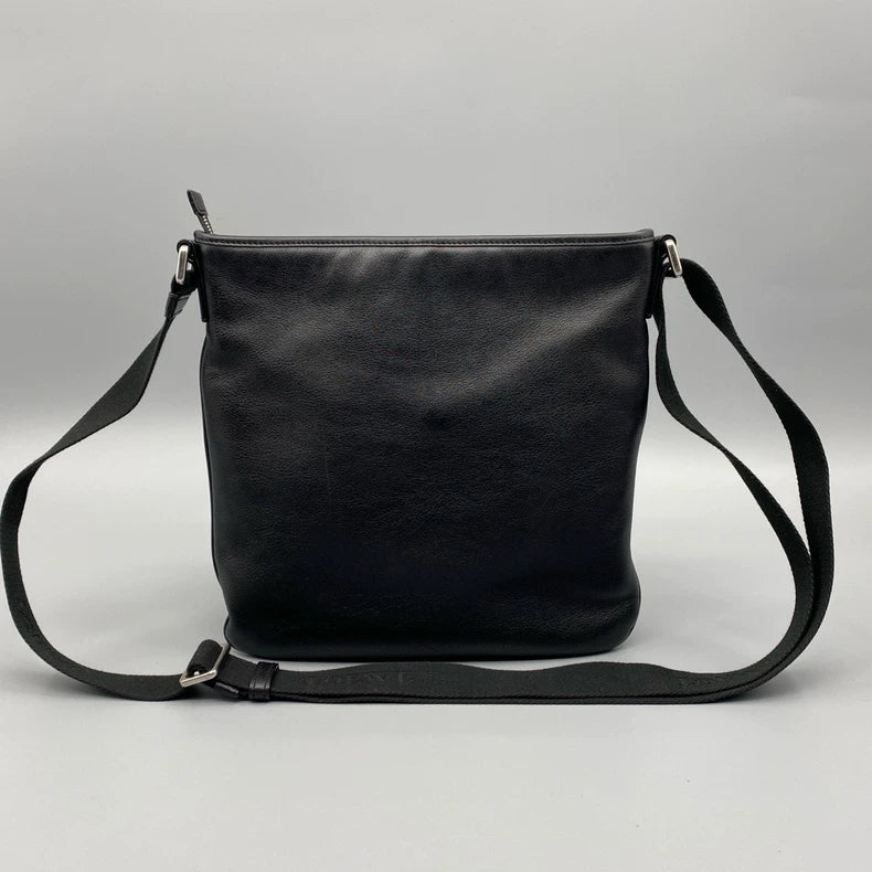 Loewe Black Leather Shoulder Bag