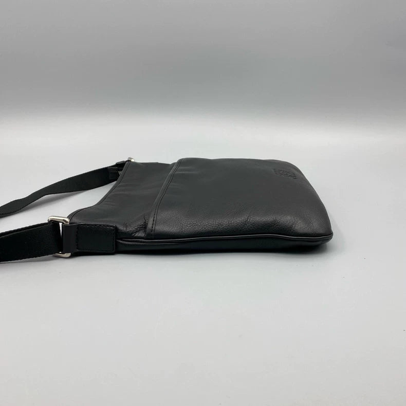 Loewe Black Leather Shoulder Bag