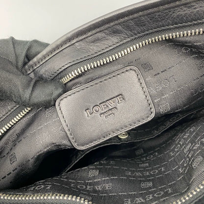Loewe Black Leather Shoulder Bag