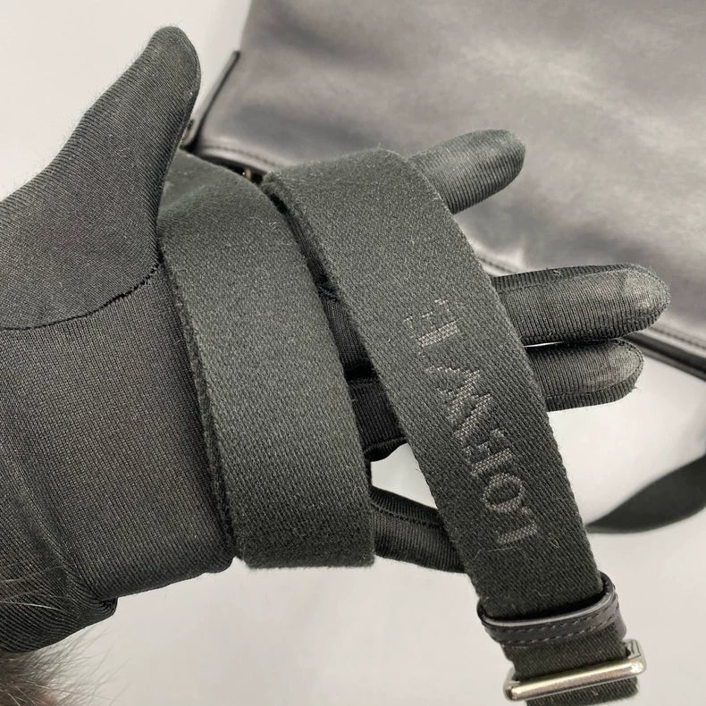 Loewe Black Leather Shoulder Bag