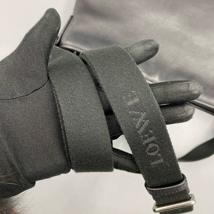 Loewe Black Leather Shoulder Bag