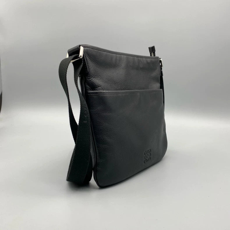Loewe Black Leather Shoulder Bag
