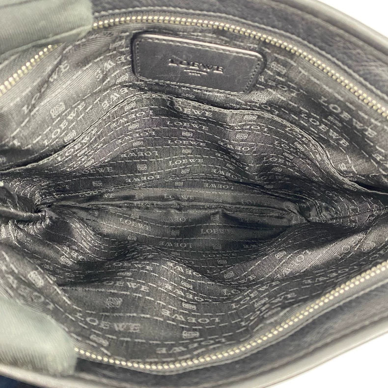 Loewe Black Leather Shoulder Bag