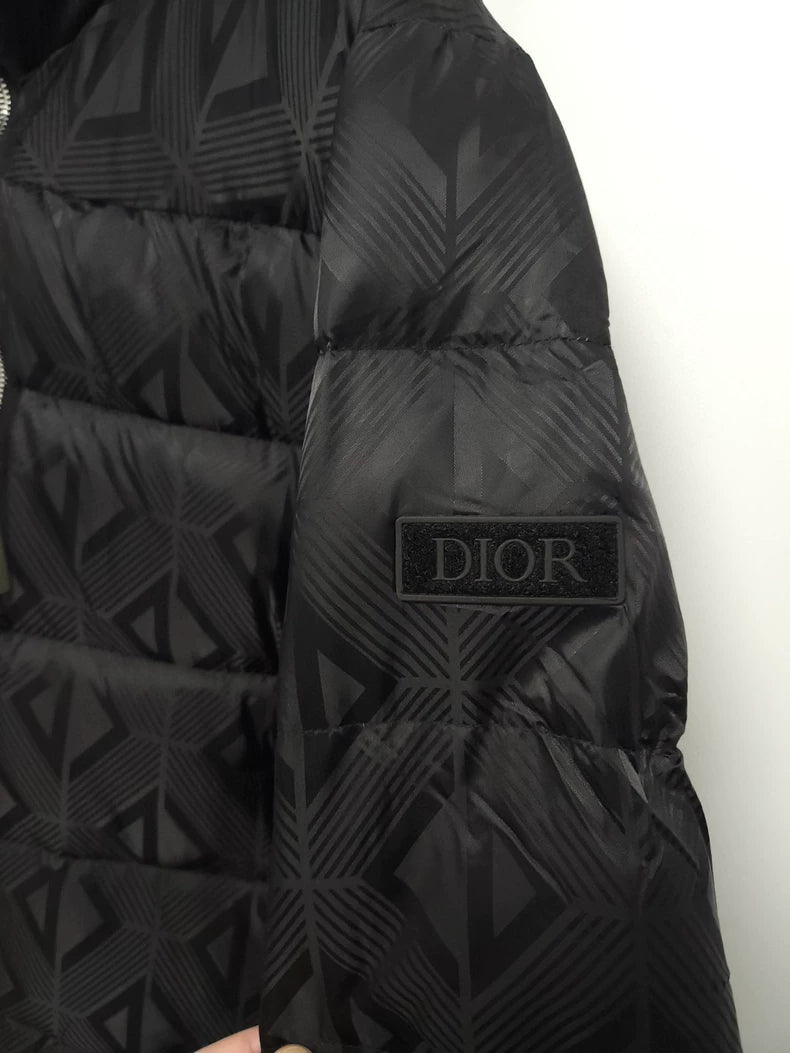 Classic Dior Diamond Pattern Puffer Jacket
