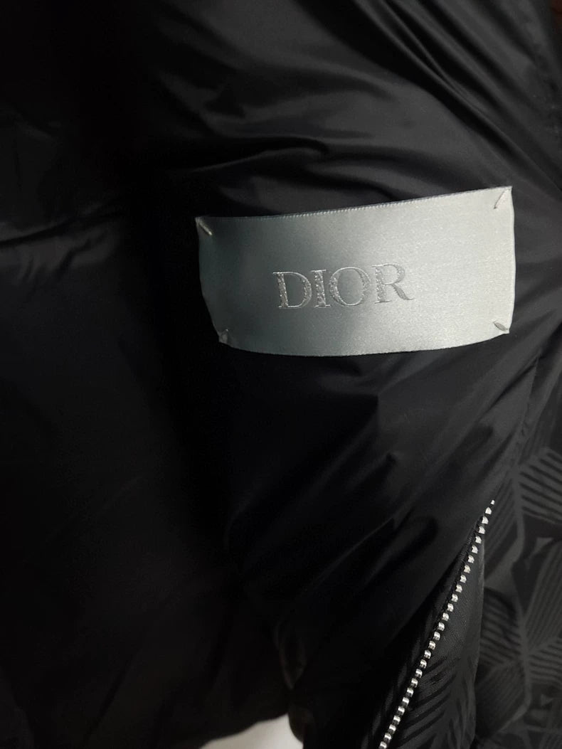 Classic Dior Diamond Pattern Puffer Jacket