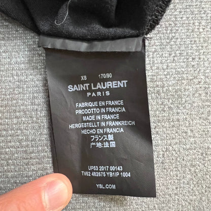 Saint Laurent Black Logo Short Sleeve T-Shirt