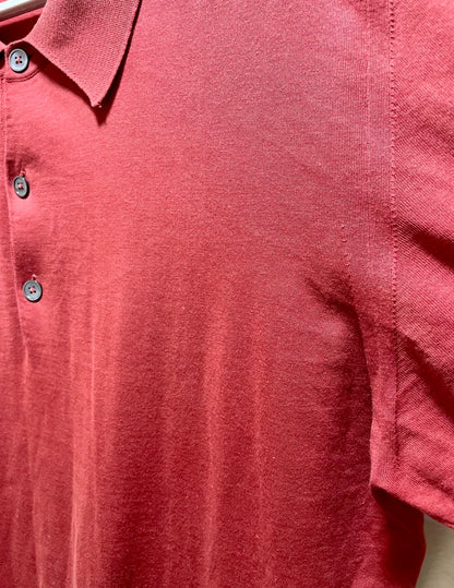 Hermes Red Knit Polo Shirt