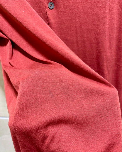 Hermes Red Knit Polo Shirt