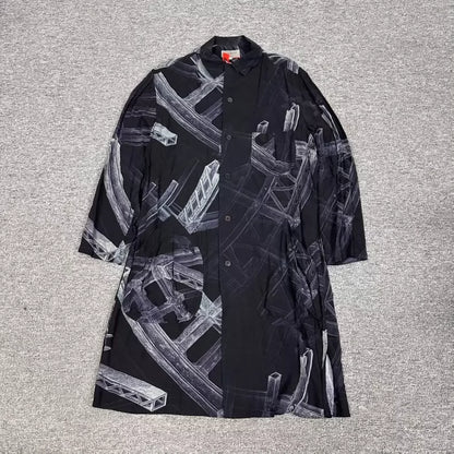 Yohji Yamamoto Long Shirt in Black Design