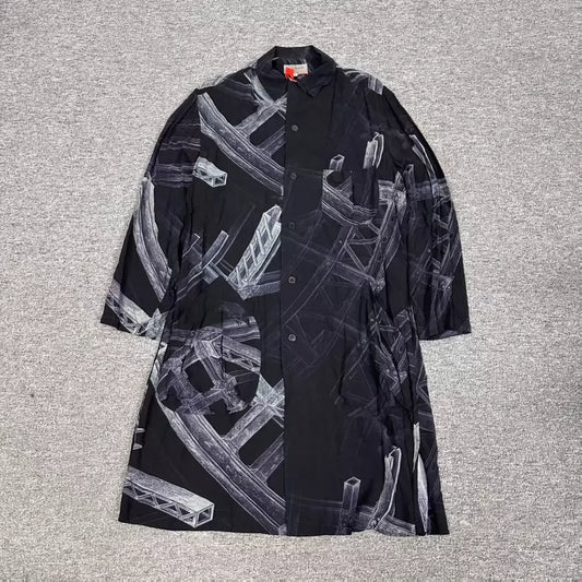Yohji Yamamoto Long Shirt in Black Design