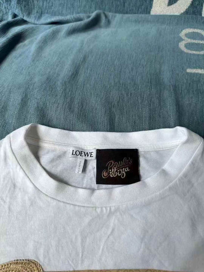 Loewe Print Cropped Short Sleeve Top