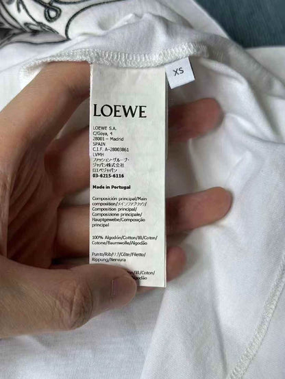 Loewe Print Cropped Short Sleeve Top