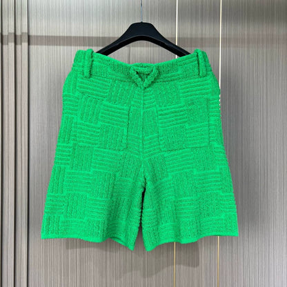 Bottega Veneta Green Embroidered Shorts