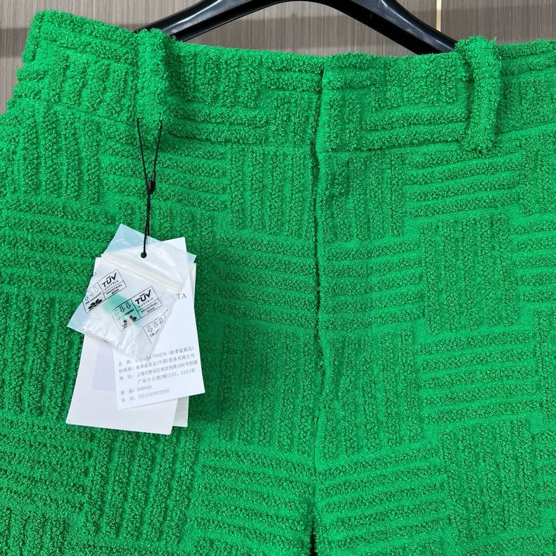 Bottega Veneta Green Embroidered Shorts