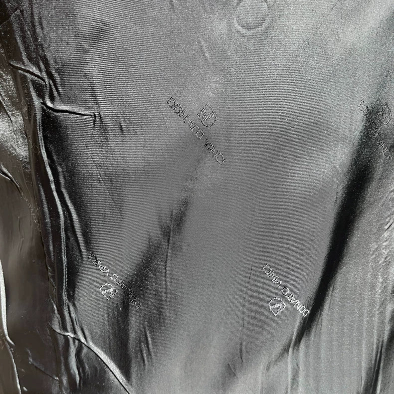 Vintage Black Double-Breasted Wool Suit Jacket