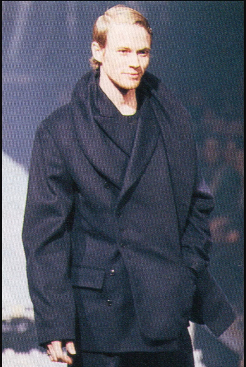 Yohji Yamamoto Double Scarf Collar Suit