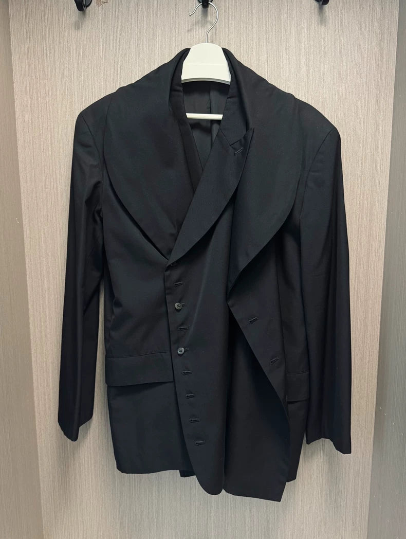Yohji Yamamoto Double Scarf Collar Suit