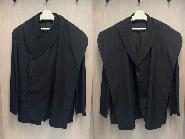 Yohji Yamamoto Double Scarf Collar Suit