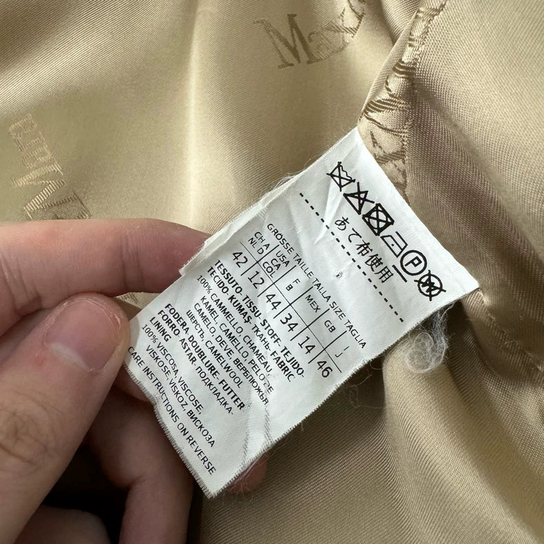 Maxmara Camel Wool Overcoat