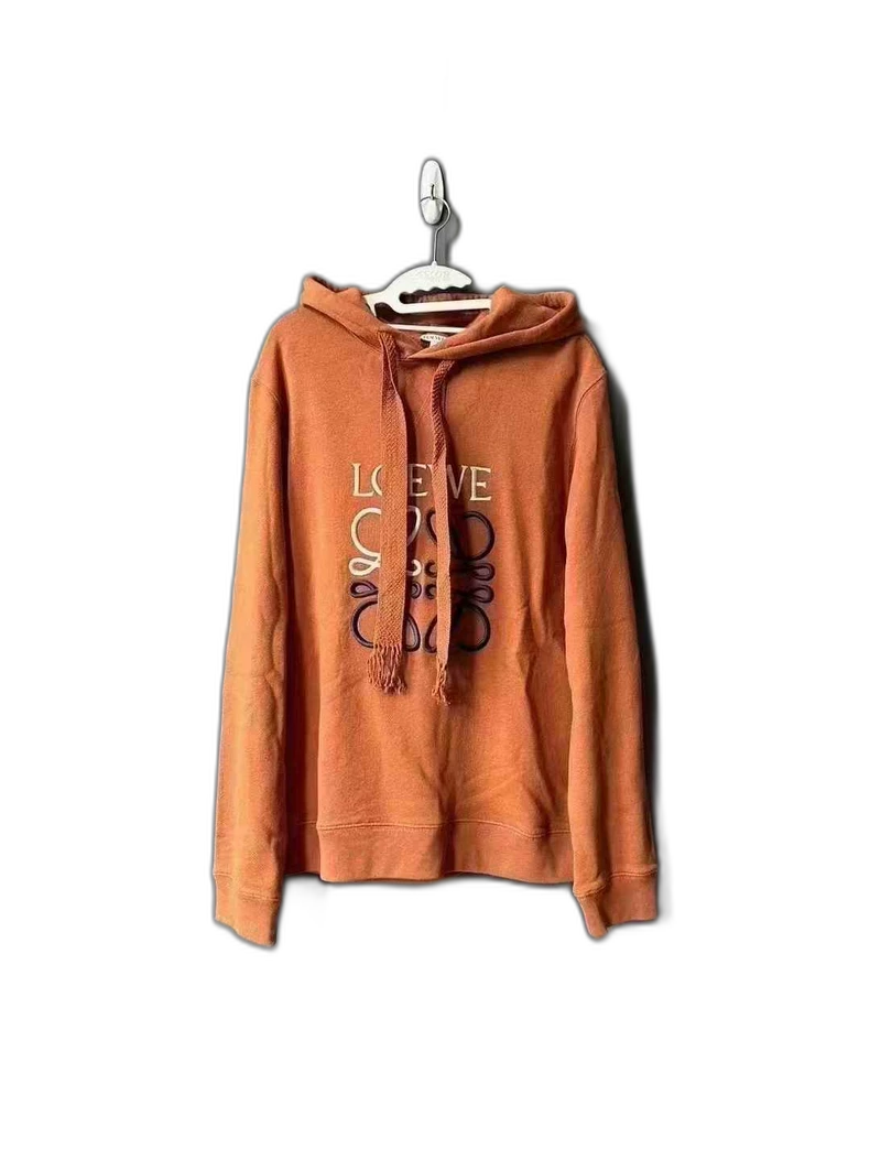 Loewe Logo Hoodie in Orange Color